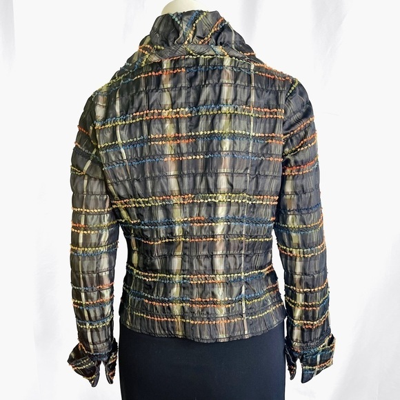ALEXANDER MCQUEEN 1995 GREEN JACKET MULTICOLOUR STRINGS VINTAGE MADE IN ITALY 40 - Picture 11 of 17